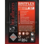 Tile Adhesives Britflex S1 Slowset white adhesive wall & floor 20kg bag Brit Adhesives