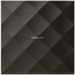 Fractal Ridge Black RAN00576 19.8x19.8cm British Ceramic Tile