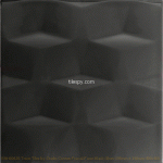 Fractal Facet Black RAN00620 19.8x19.8cm British Ceramic Tile