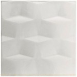 Fractal Facet White RAN00637 19.8x19.8cm British Ceramic Tile