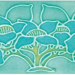 Clematis Green VA901033 15.2x7.6cm British Ceramic Tile