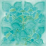Clematis Green VA901036 15.2x15.2cm British Ceramic Tile