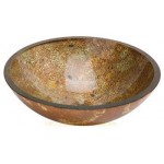 Lavabo Redondo Dorado gold 185073 42x42x14cm Dune