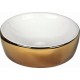 Lavabo White And gold 186924 43.5x43.5x13.5cm Dune