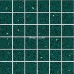 Gulf Stone green Starburst quartz resin large mosaic 4.7x4.7 cm tiles