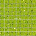 Gulf Stone lime green Starburst quartz resin small mosaic 2.5x2.5 cm tiles