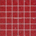 Gulf Stone red Starburst quartz resin large mosaic 4.7x4.7 cm tiles