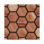 Hexagonal 222 brown Mosaic 32.6x37cm Trend GB