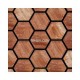 Hexagonal 222 brown Mosaic 32.6x37cm Trend GB