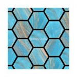 Hexagonal 242 blue Mosaic 32.6x40cm Trend GB